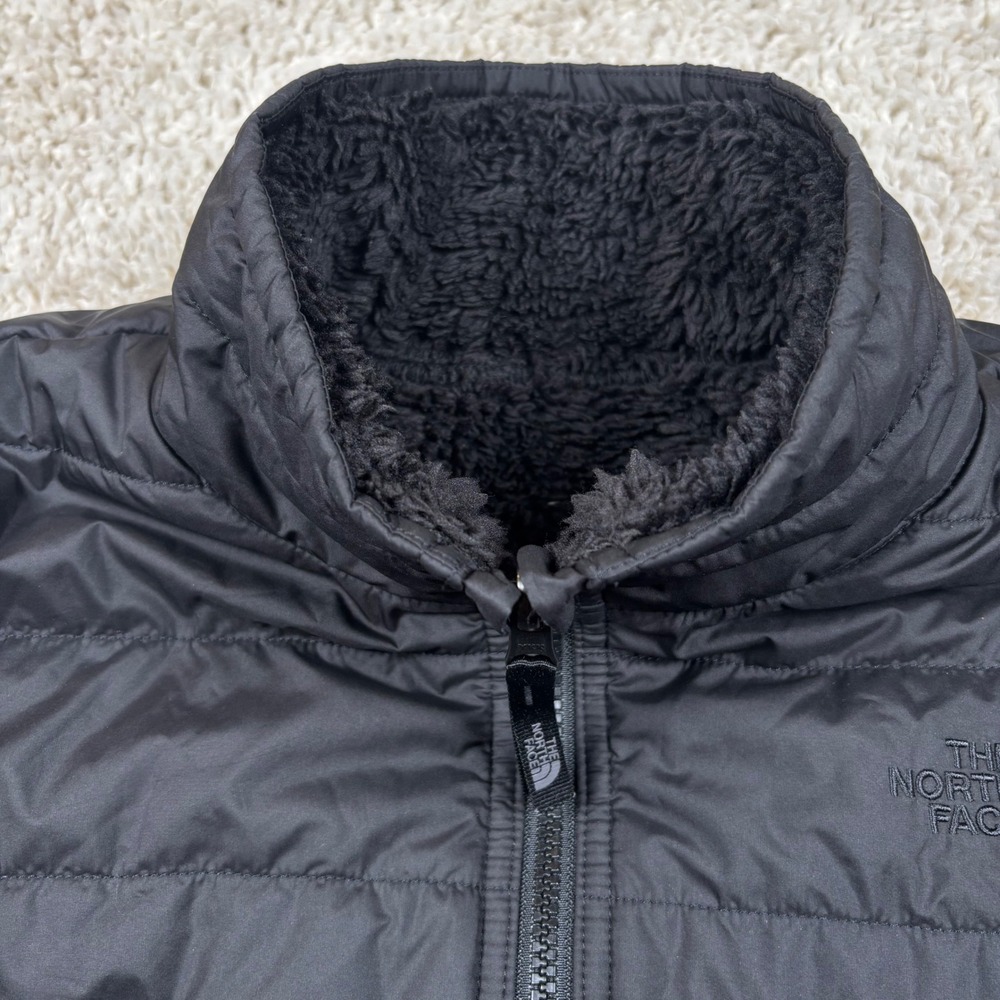 The North Face Reversible Chimborazo Jacket Boys XL 18/20 Black Fleece Lined - Picture 7 of 13